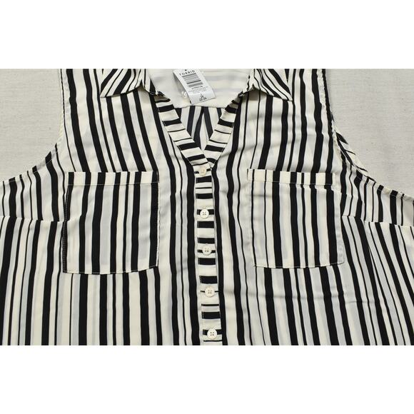 NEW Torrid Plus Size 3X Madison Georgette Sleeveless Button-Up Shirt - Picture 6 of 8